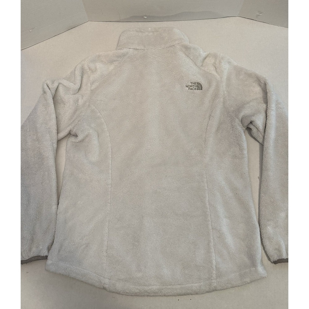 The North Face Osito Jacket White Gray Trim Women's Size Medium - Picture 14 of 16